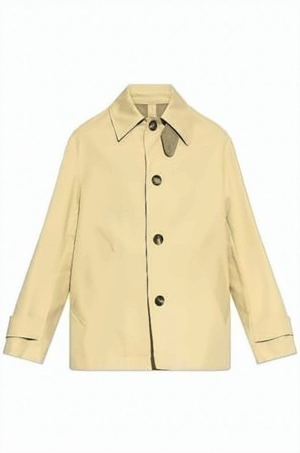 Ami Paris Cropped Jacket With Classic Collar
