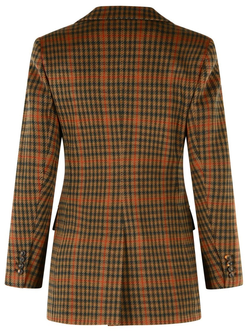Max Mara Galosce' Blazer In Virgin Wool Blend Leather