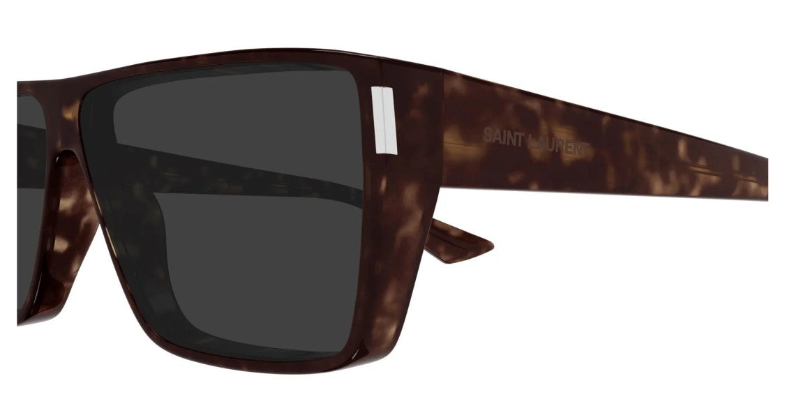 Saint Laurent Havana Dark Lenses Oversized Square Sunglasses