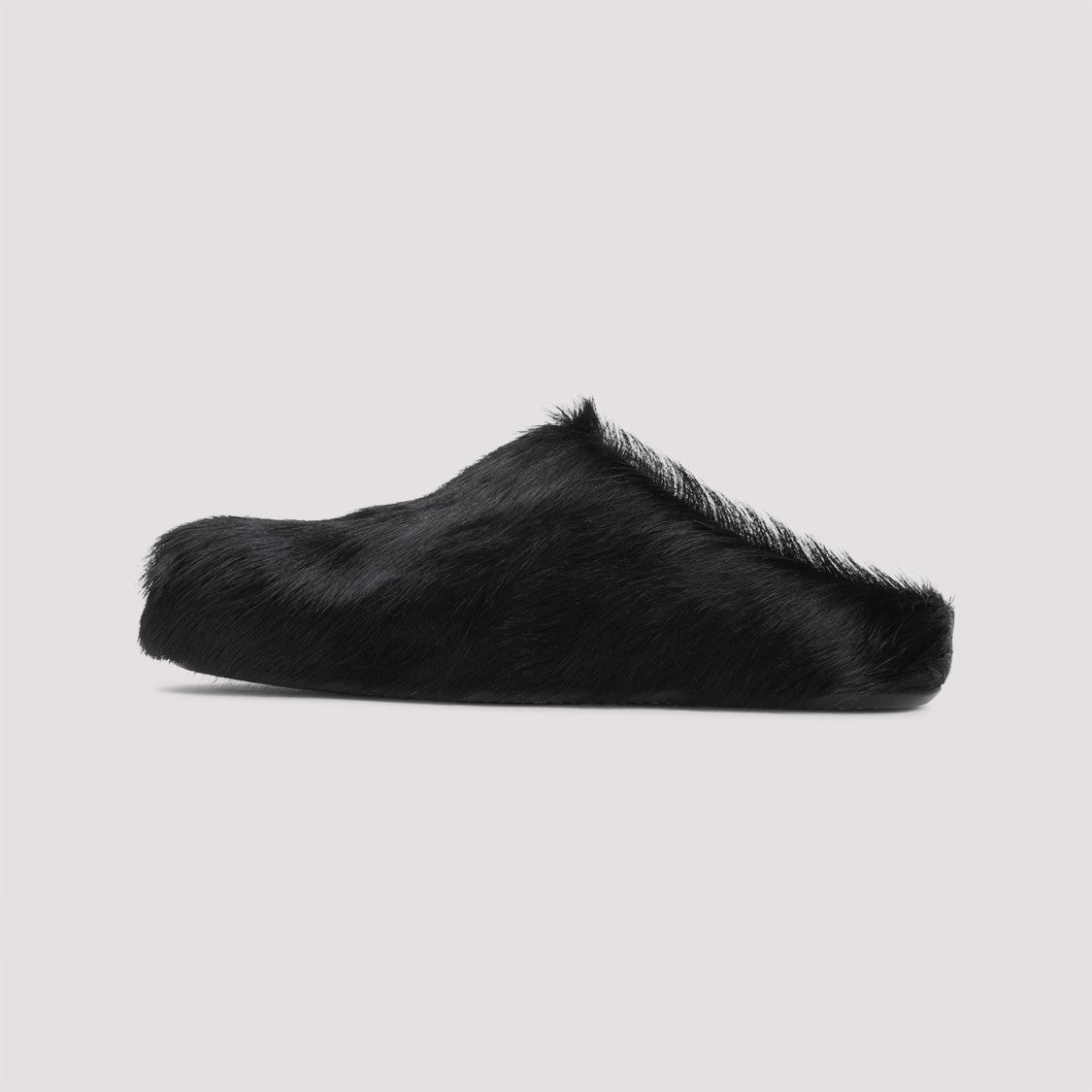 Marni Black Calf Hair Fussbett Mules
