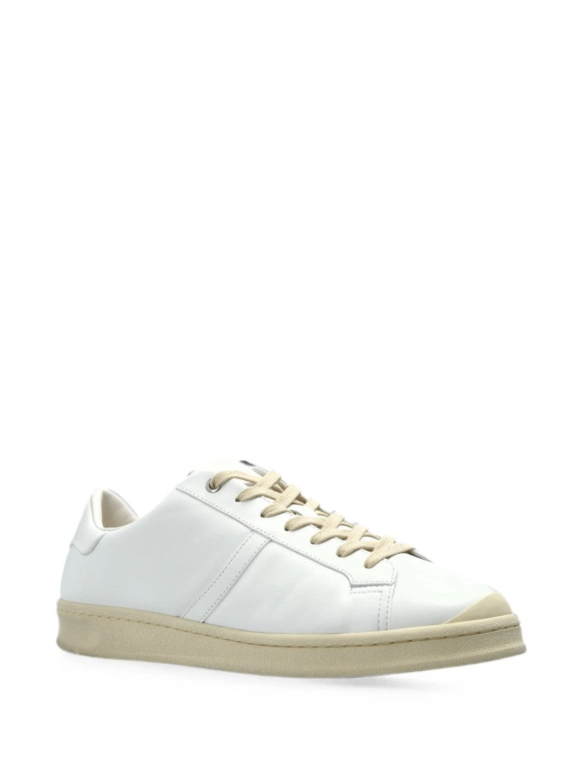 Jil Sander White Leather Low-Profile Sneakers