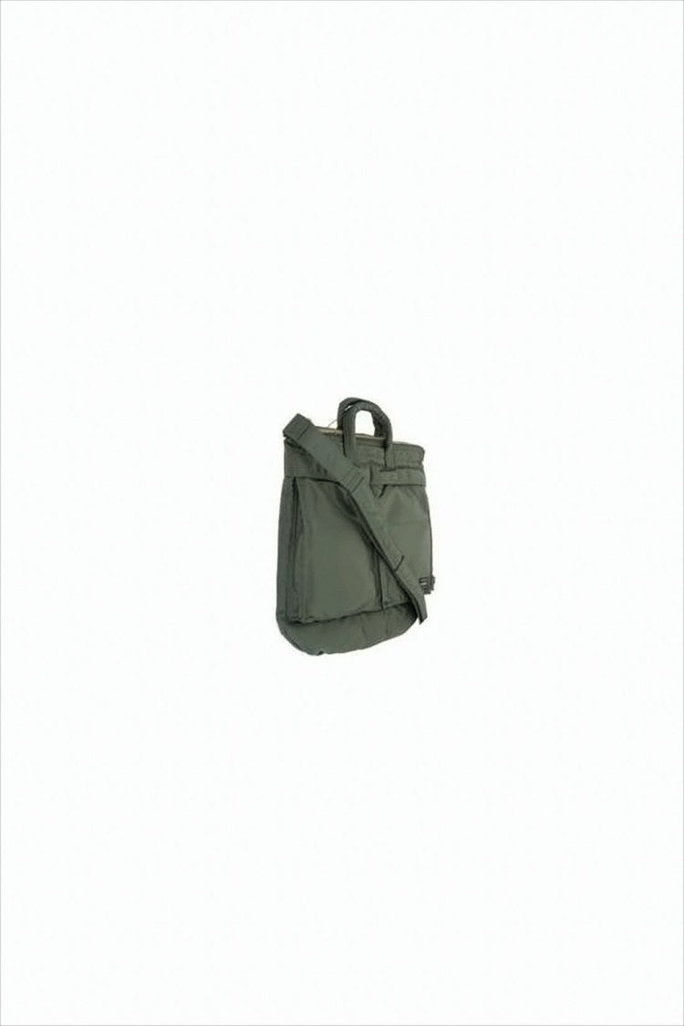 Porter Compact Green Nylon Tote Bag With Detachable Strap