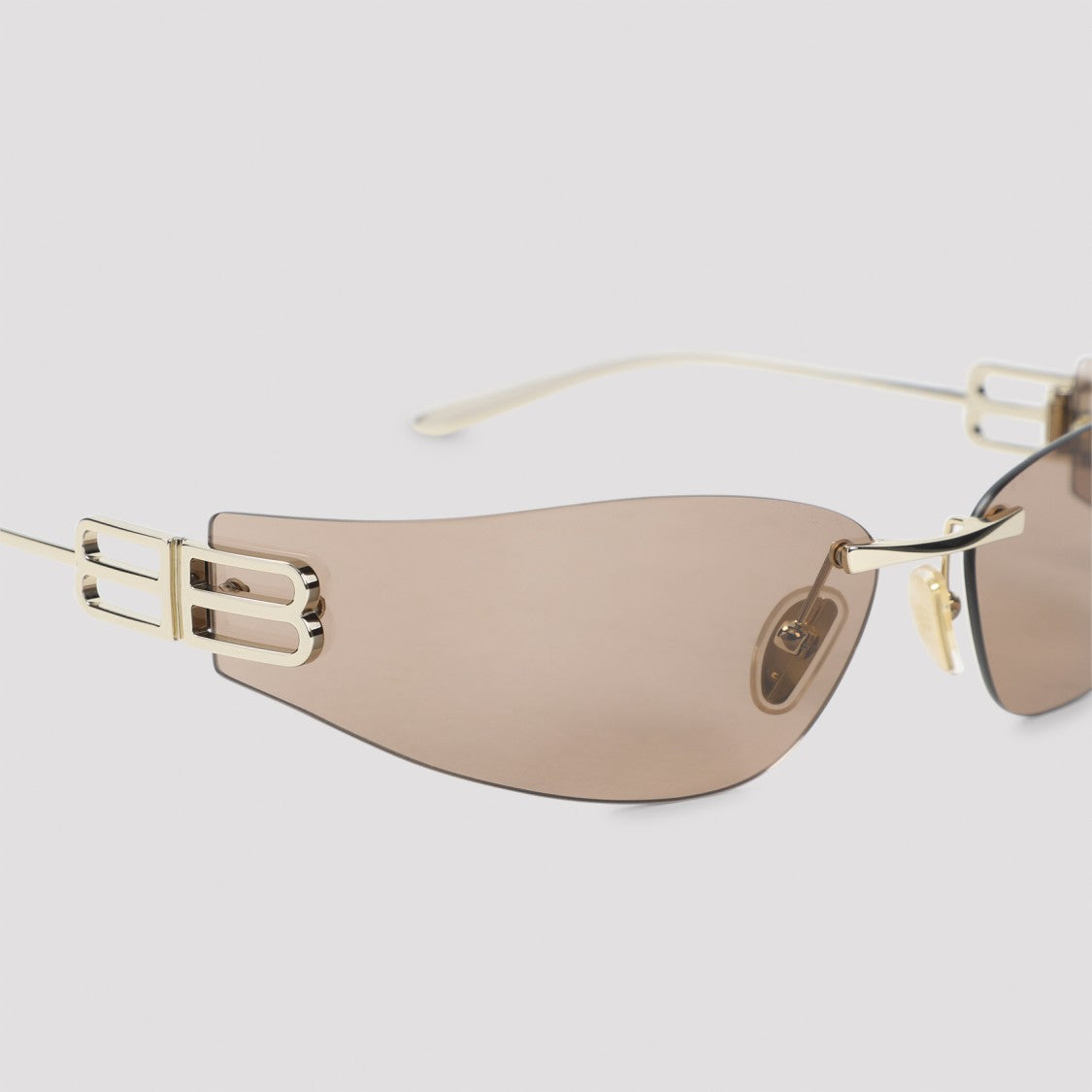 Balenciaga Rimless Metallic Gold Balenciaga Sunglasses