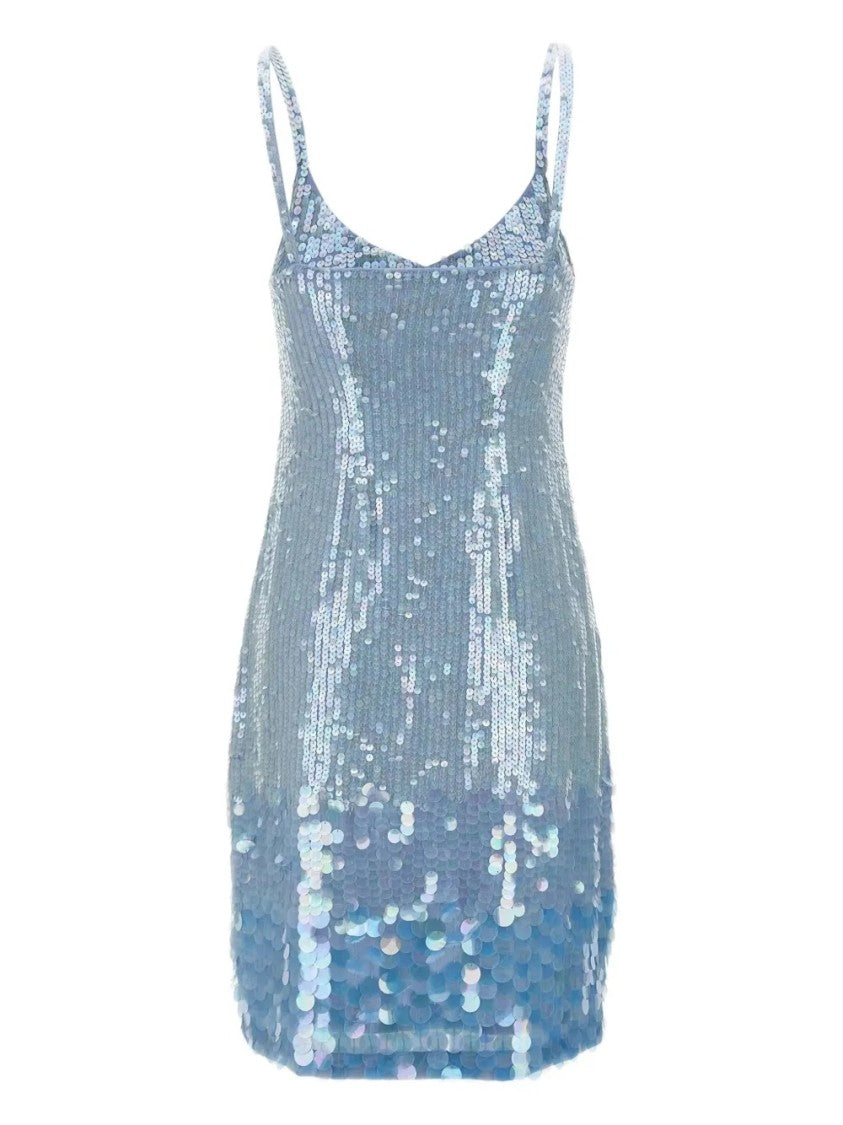 P.A.R.O.S.H. Iridescent Sequin-Embellished Mini Dress