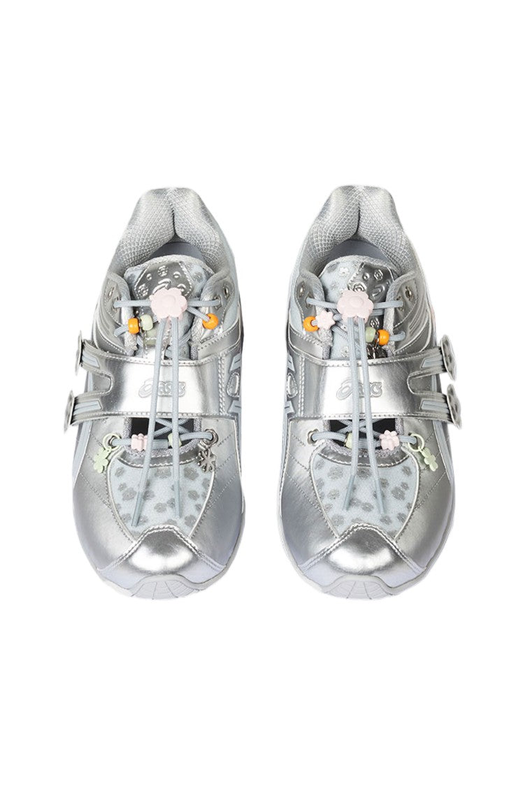 Asics Silver Gel-Kinetic Mesh Mary Jane Sneakers