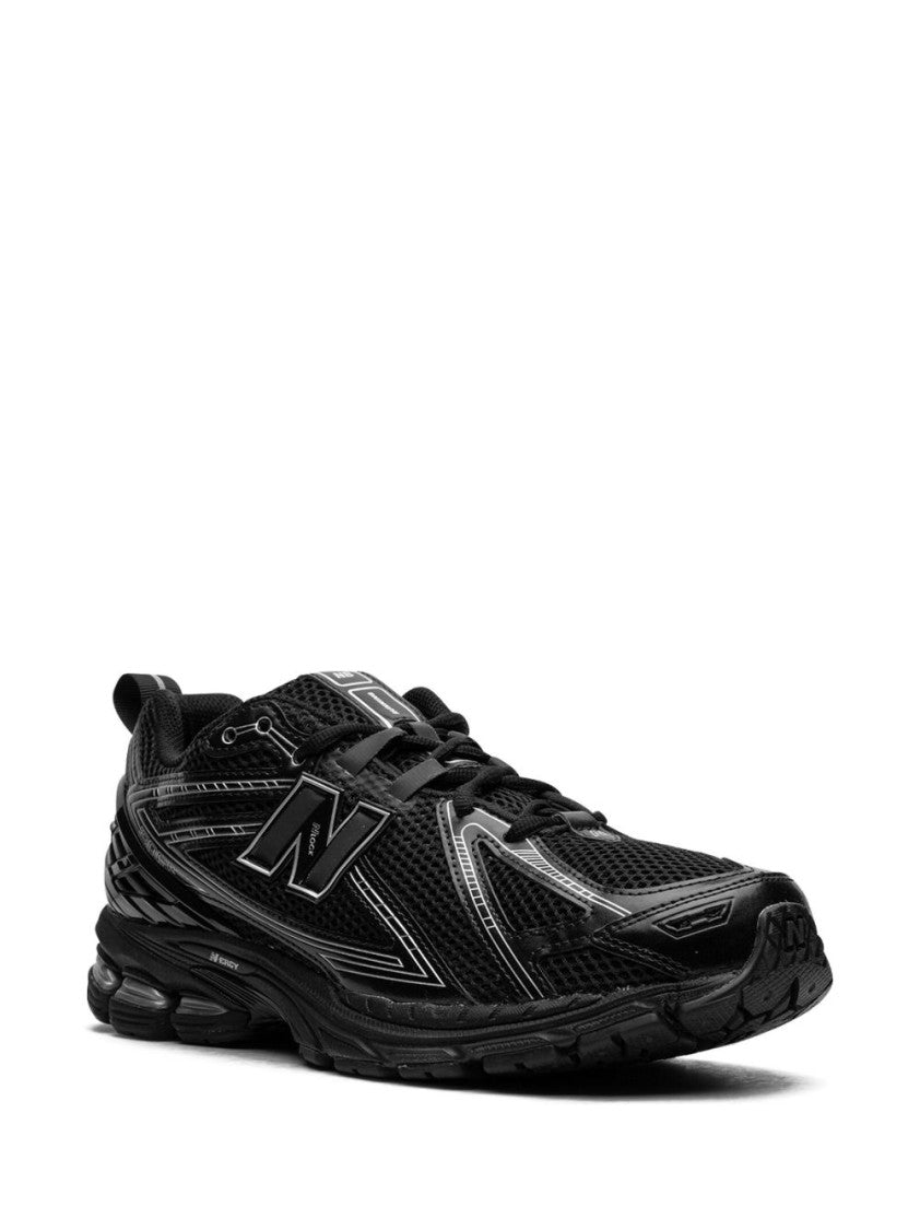New Balance Black Mesh Sneaker With Segmented Sole