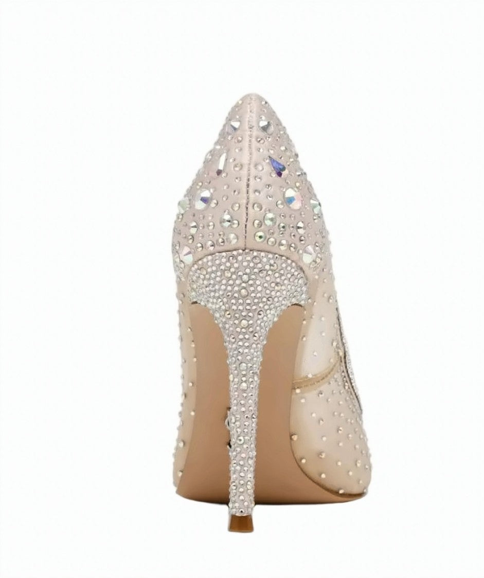 Steve Madden Ivory Encaged Rhinestone Stiletto Pumps