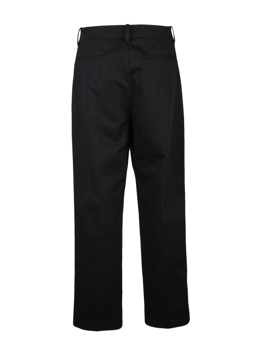 7 Moncler X Fujiwara Black Straight-Leg Medium Waist Cotton Chino Pants