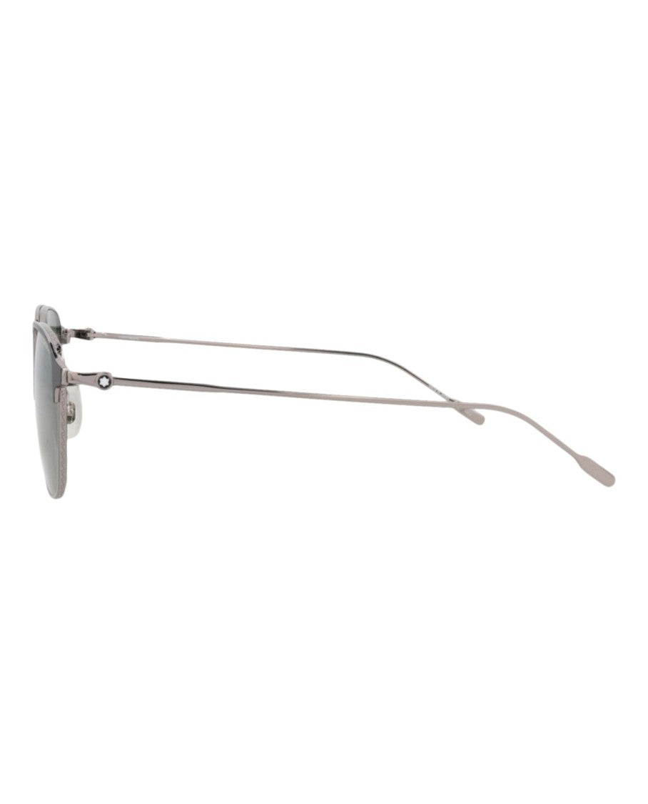 Montblanc Square-Frame Metal Sunglasses