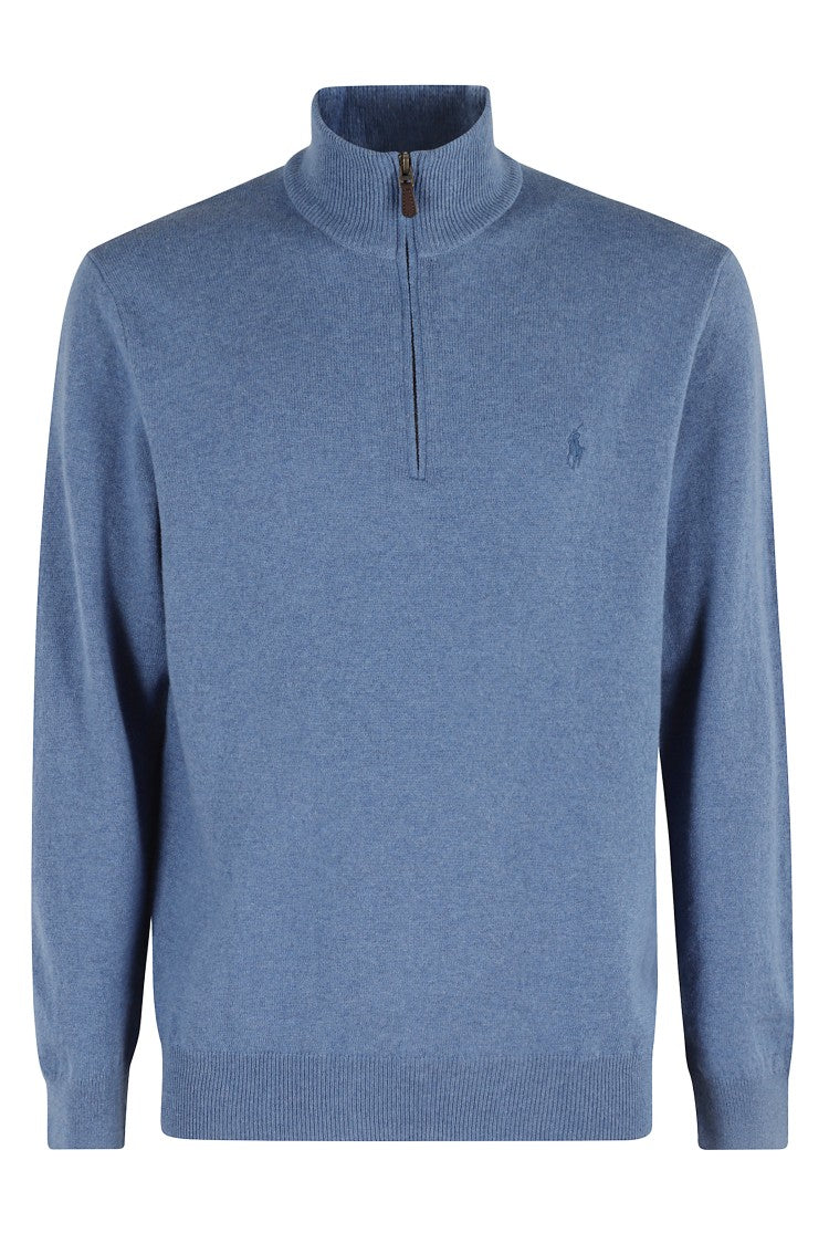 Polo Ralph Lauren High Collar Tide Pool Blue Sweater