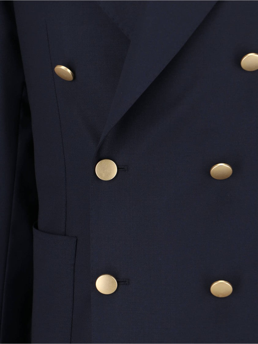Tagliatore Double-Breasted Blazer – Blue