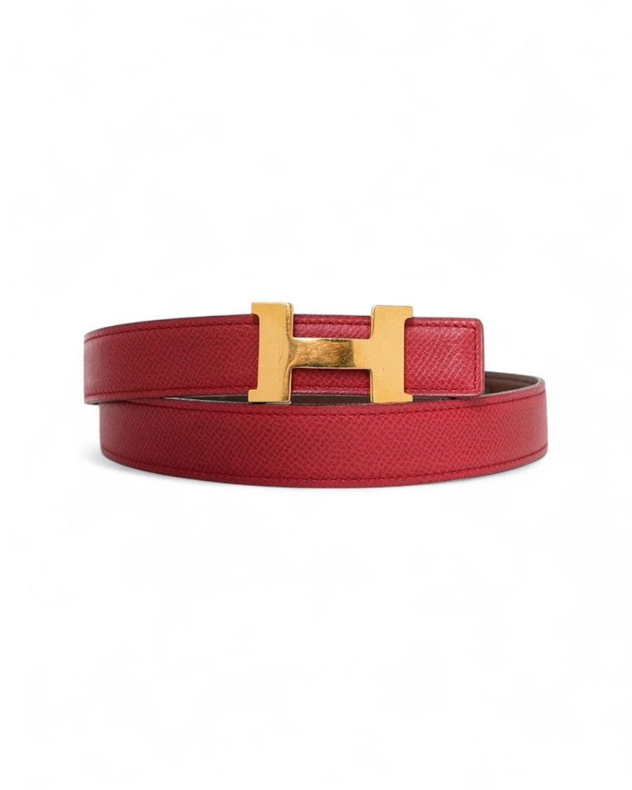 Hermès Constance 24Mm Belt Rouge/Sienna