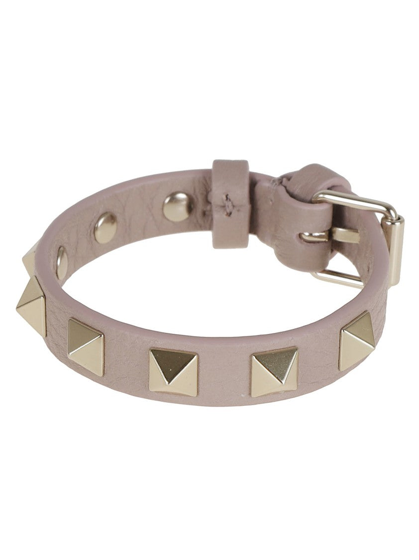 Valentino Garavani Textured Calfskin Rockstud Bracelet