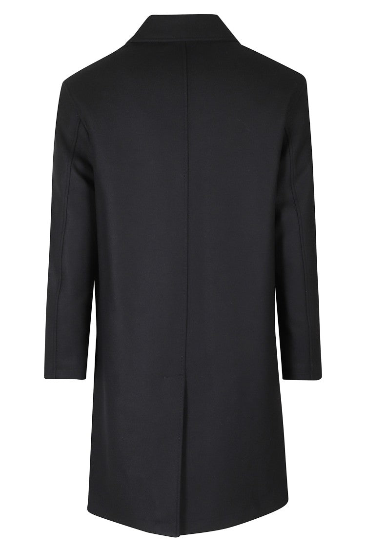 Duno Black Technical Wool-Blend Coat