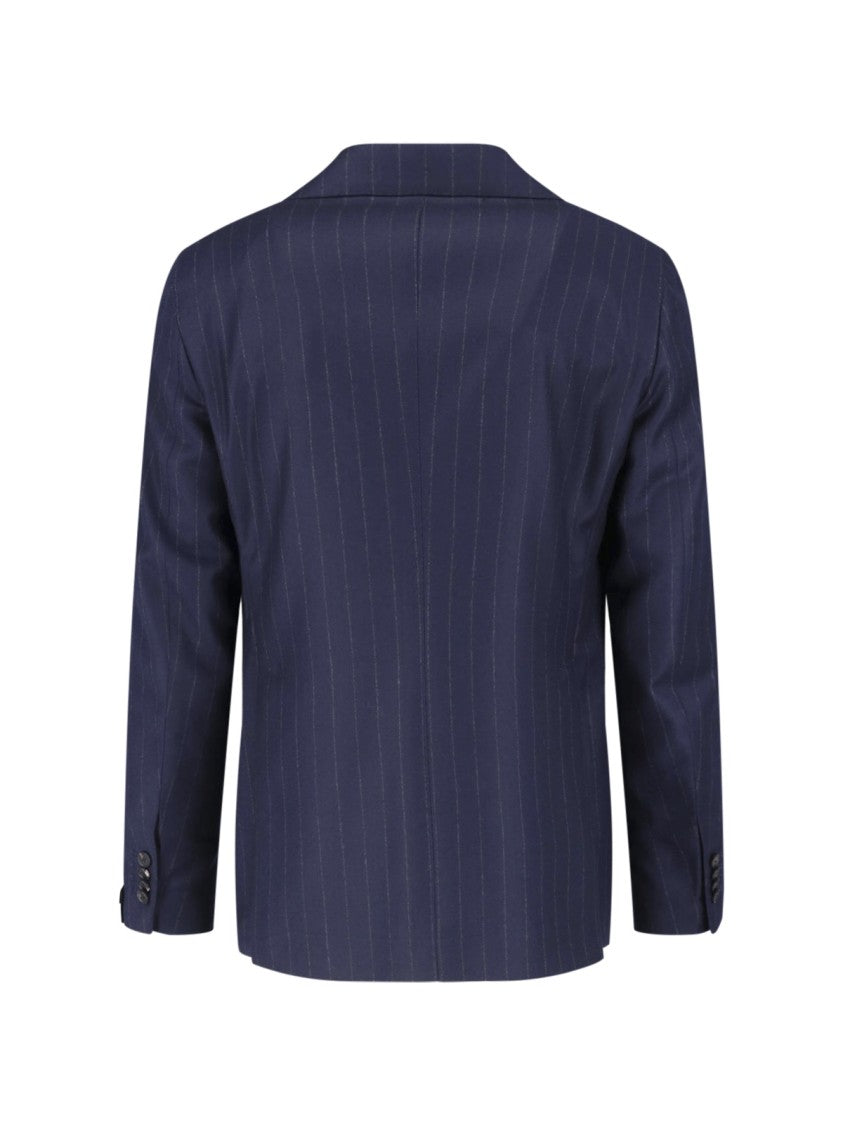 Tagliatore Exclusive Blue Pinstripe Tailored Suit By Tagliatore