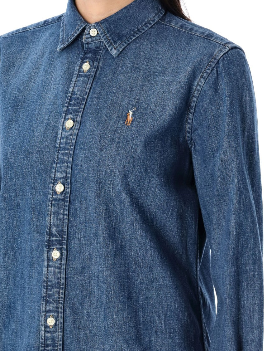 Polo Ralph Lauren Refined Slim Fit Denim Shirt With Buttoned Cuffs