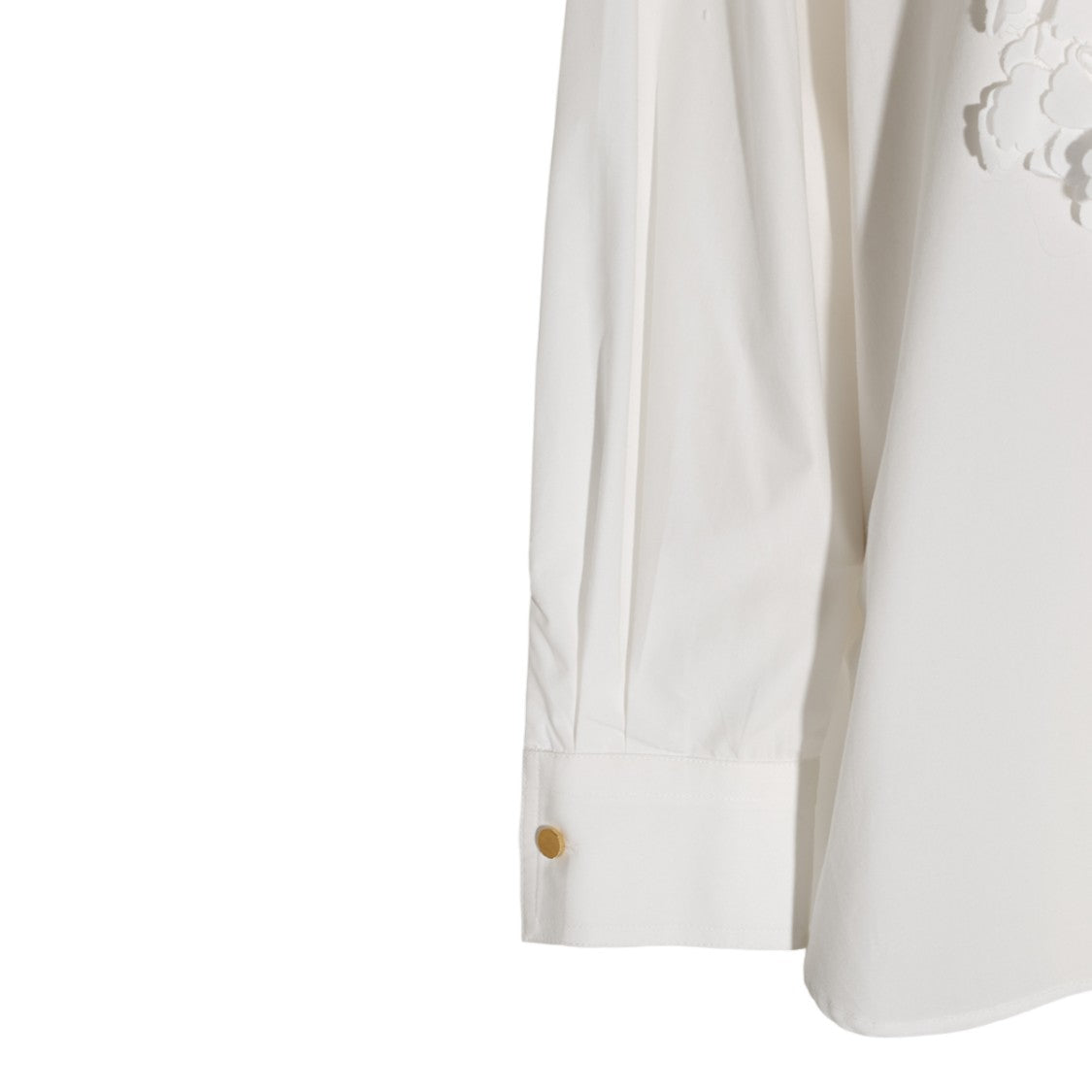Alberta Ferretti White Floral Appliqué Detailed Shirt