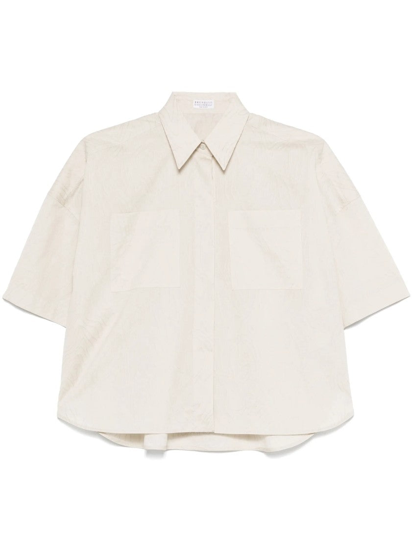 Brunello Cucinelli Short Sleeve Relaxed Fit Shirt