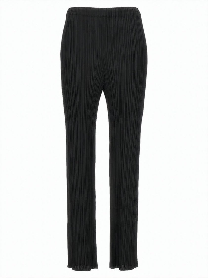 Pleats Please Slim Straight-Leg Pleated Jogger Pants