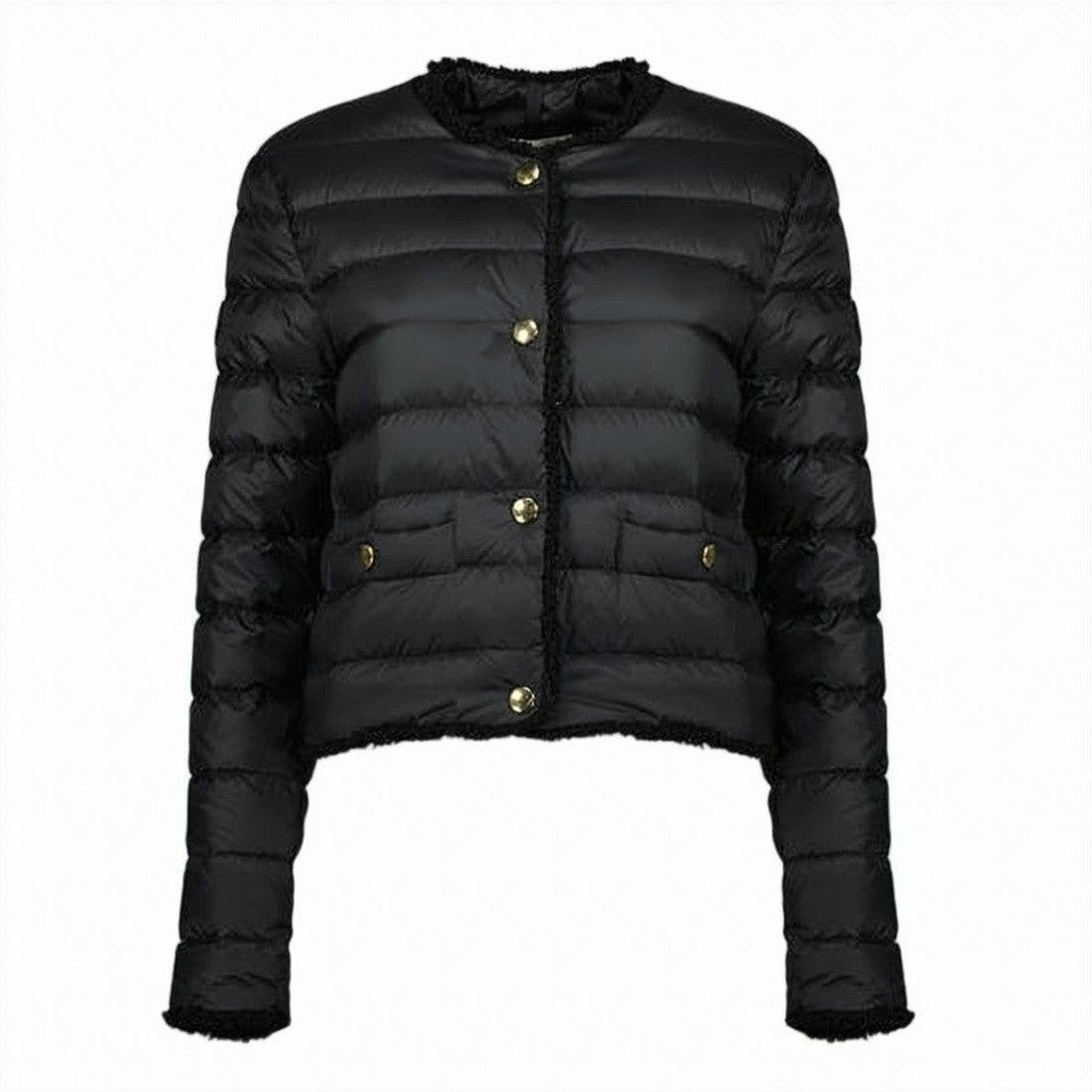Moncler Quilted Black Short Padded Jacket
