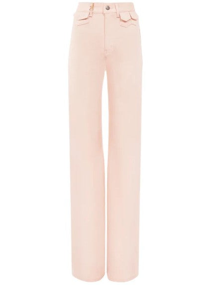 Chloé High Waist Cotton Flare Jeans