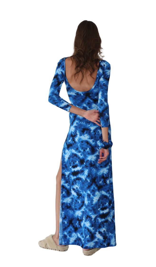 Hawa Made From Love Blue Abstract Maha Dress