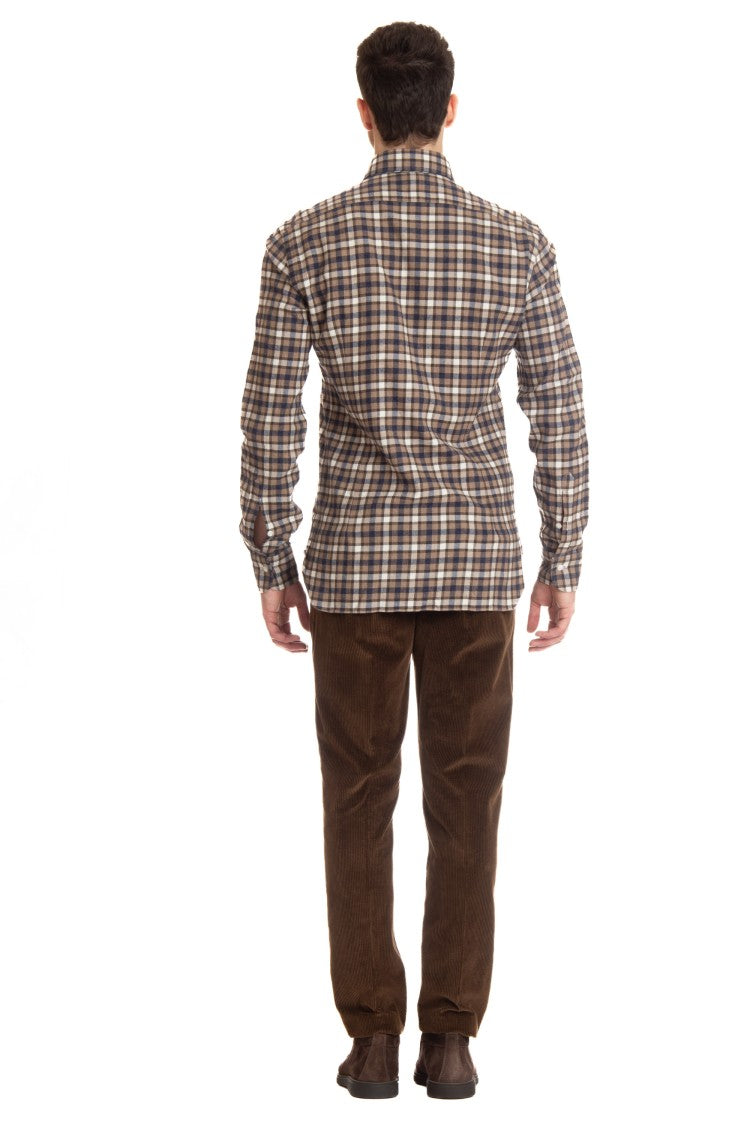 Barba Dandylife Check Print Shirt