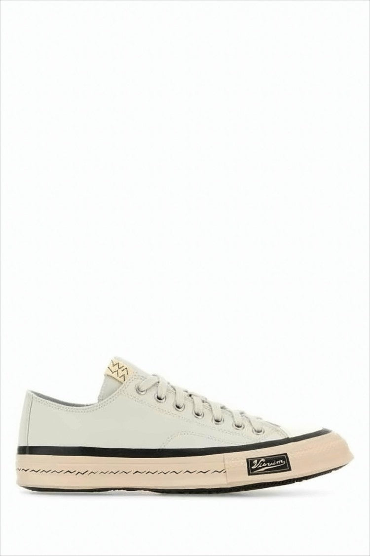 Visvim Canvas Low-Top Sneakers With Zigzag Stitch Detail