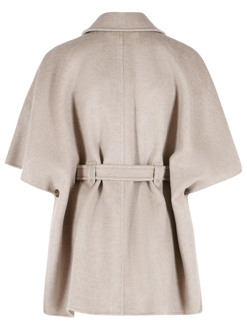Max Mara 'Nettare' Beige Cashmere Cape
