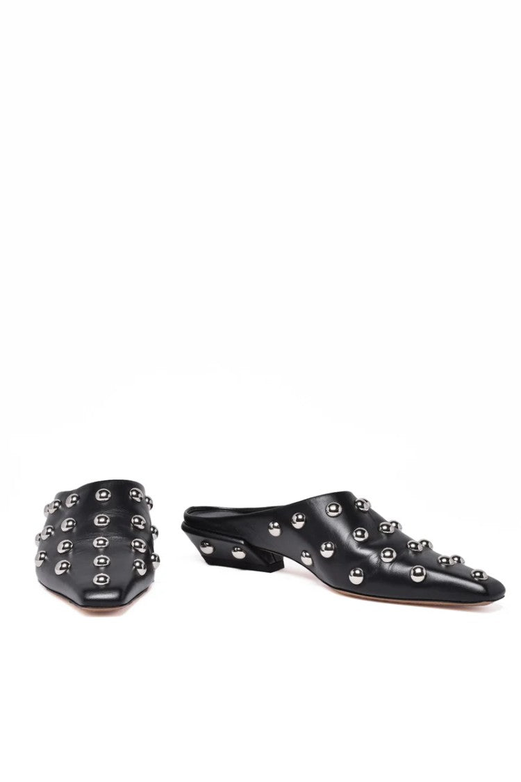 Paris Texas Pointed-Toe Black Mules