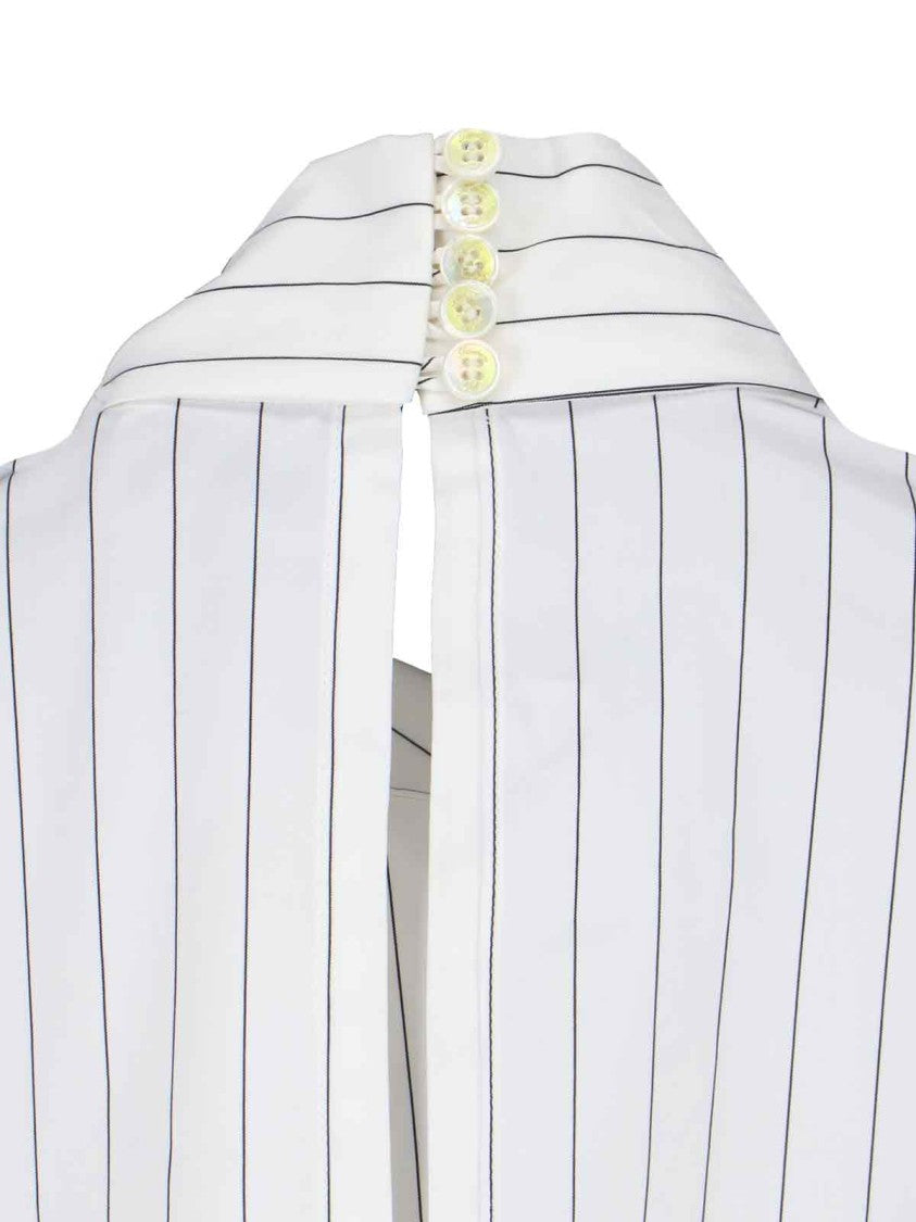 Finamore Striped Cotton Lavallière Shirt – White