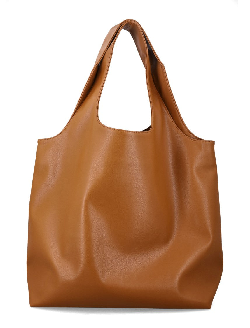 A.P.C. Ninon Structured White Logo Shopper