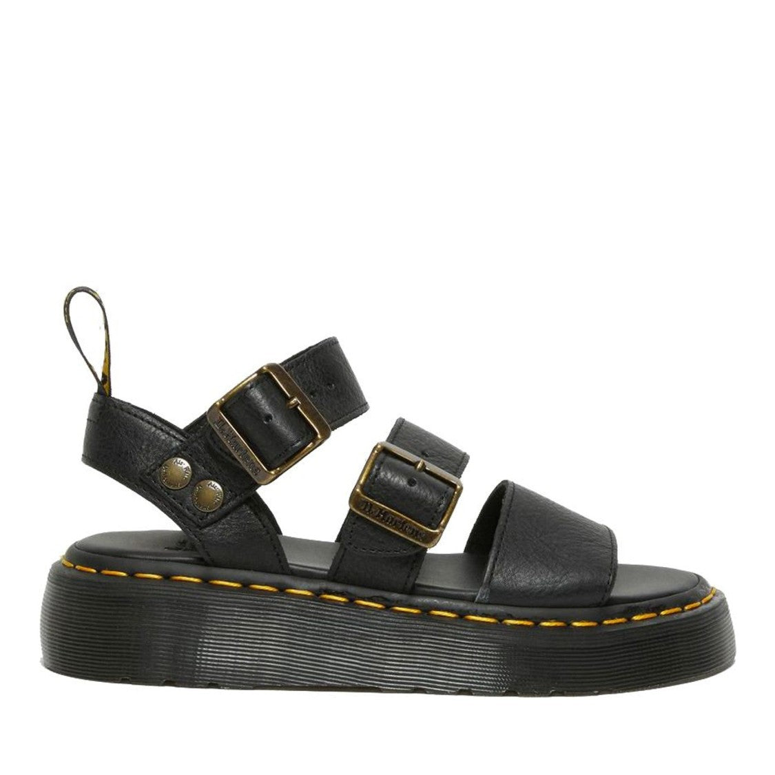 Dr. Martens Black Gryphon Quad Pisa Chunky Platform Sandals