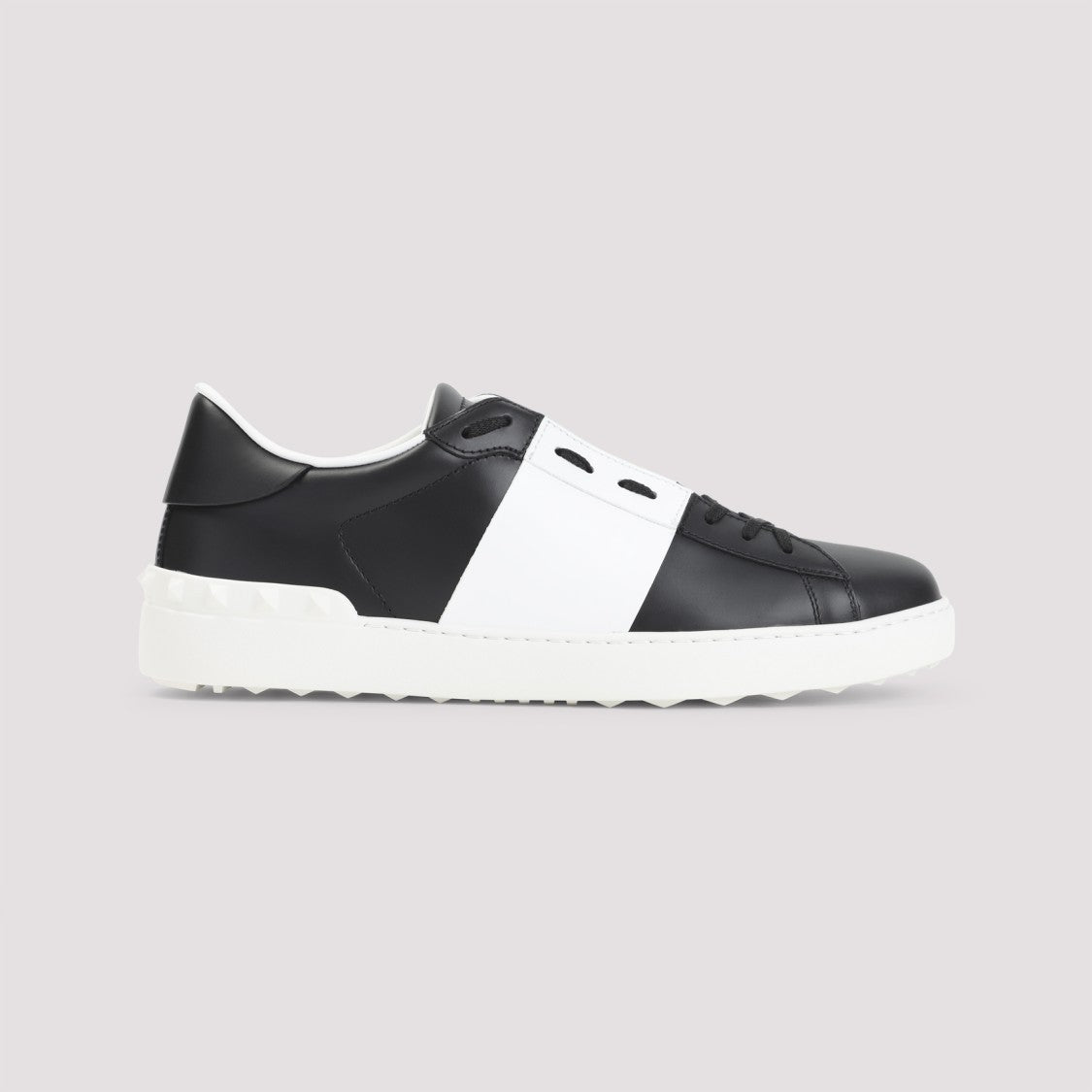 Valentino Garavani Calf Leather Sneakers With Gold-Tone Logo