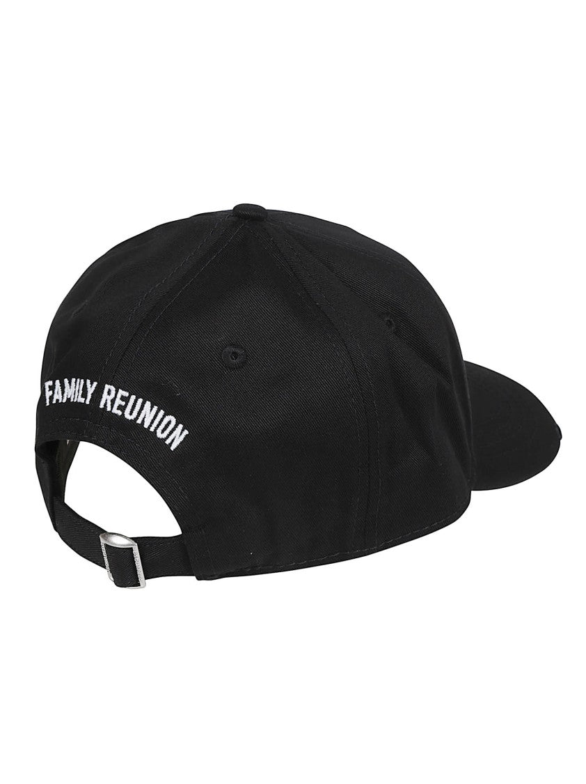 Dsquared2 Black Cotton Bold Logo Baseball Cap