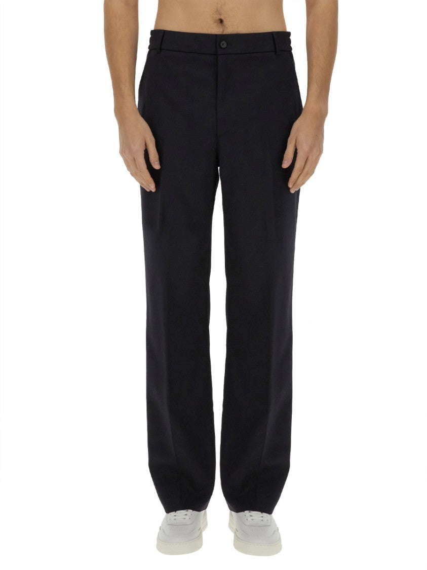 Moncler Classic Tailored Straight Leg Pants With Smooth Finish