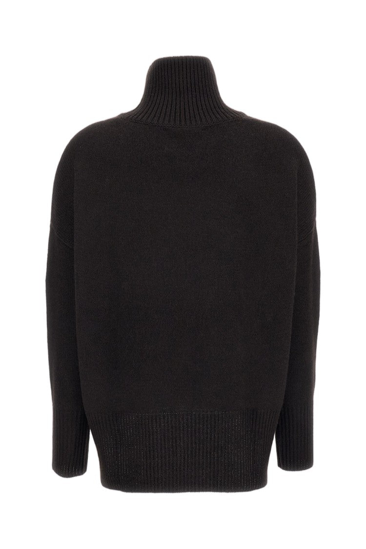 Lisa Yang Brown Heidi Heavy-Knit Cashmere Turtleneck