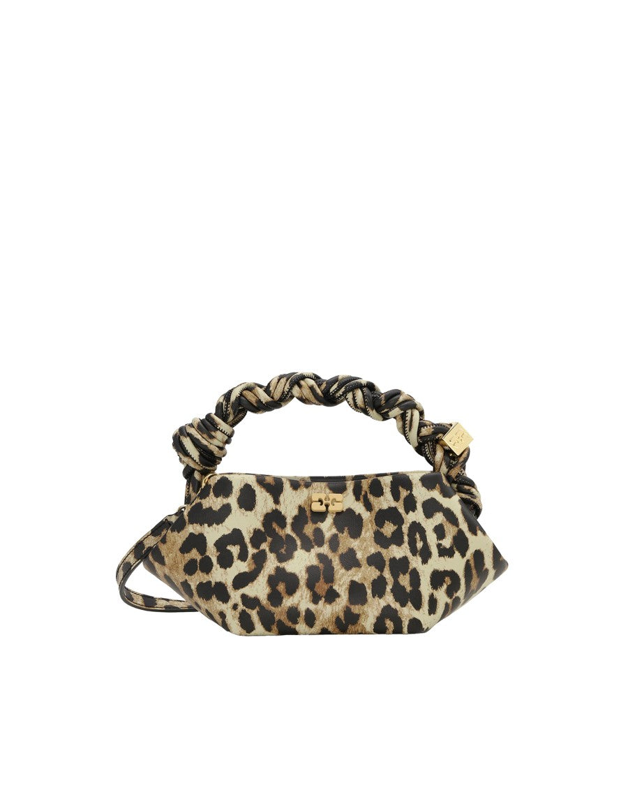Ganni Mini Bou Bag Leopard Handbag