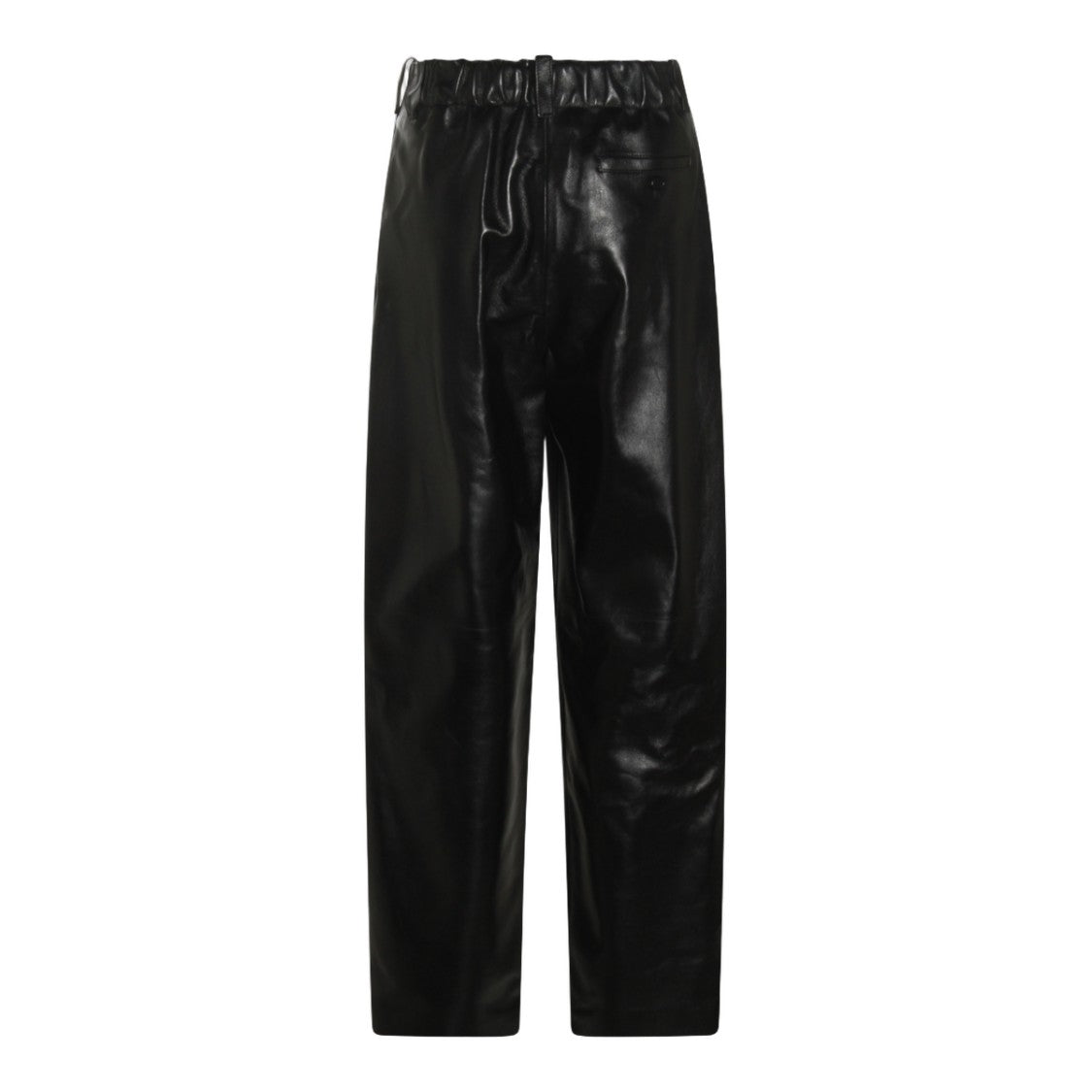 Givenchy High-Waisted Black Trousers With Pleated Detailing And Glossy Finish