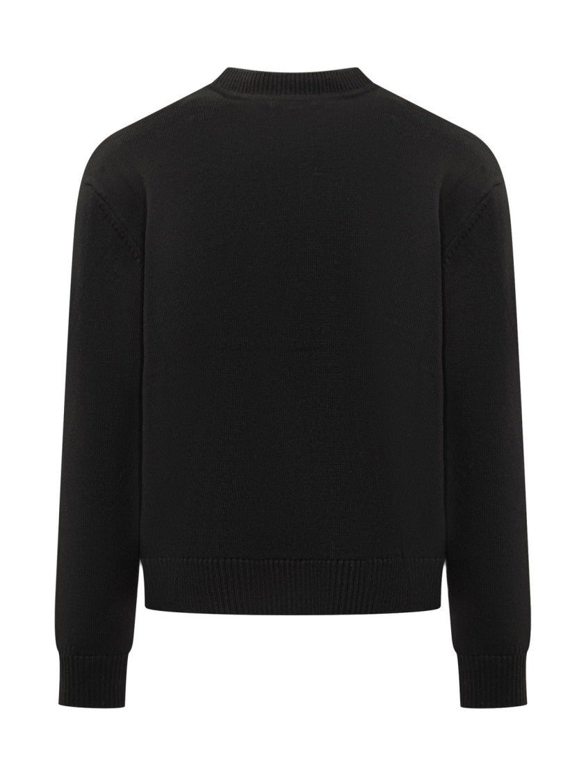 Casablanca Character Intarsia Crew Sweater