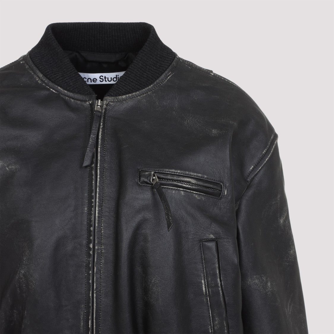 Acne Studios Vintage Black Cow Leather Jacket