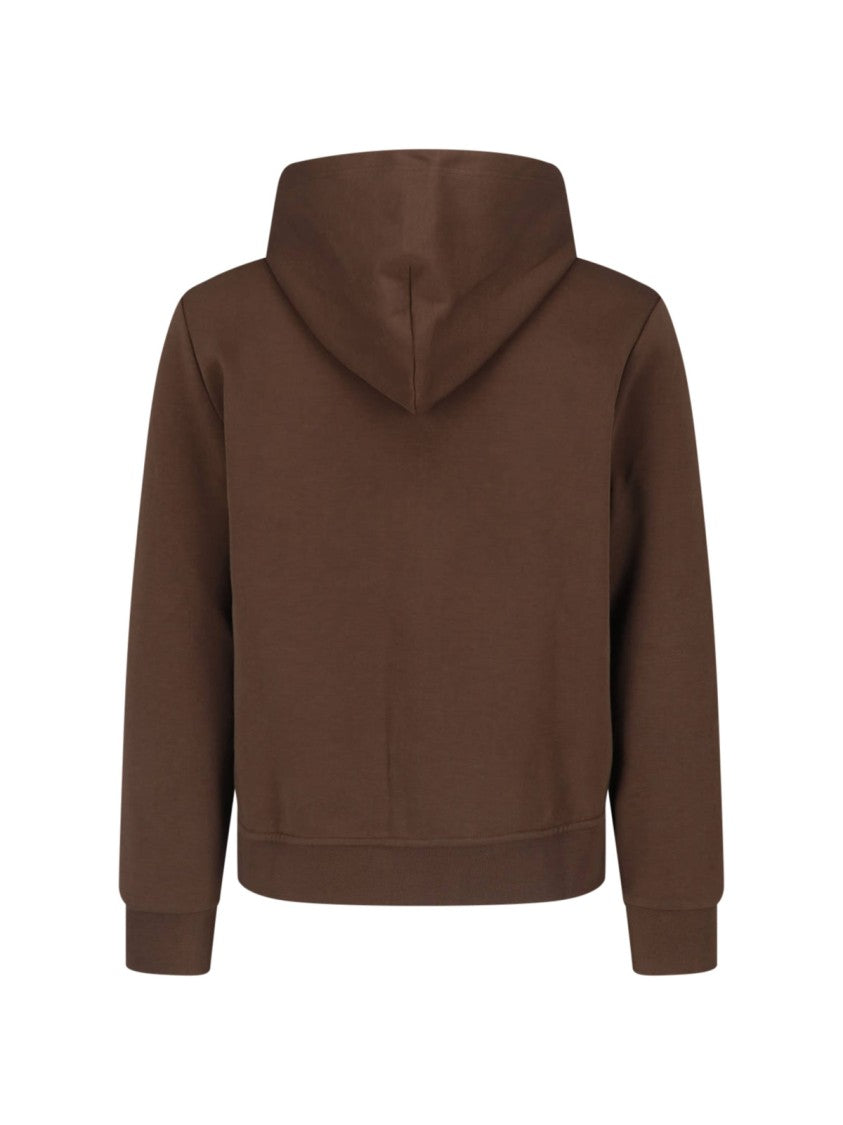 Polo Ralph Lauren Brown Zip-Up Hooded Cotton Sweatshirt