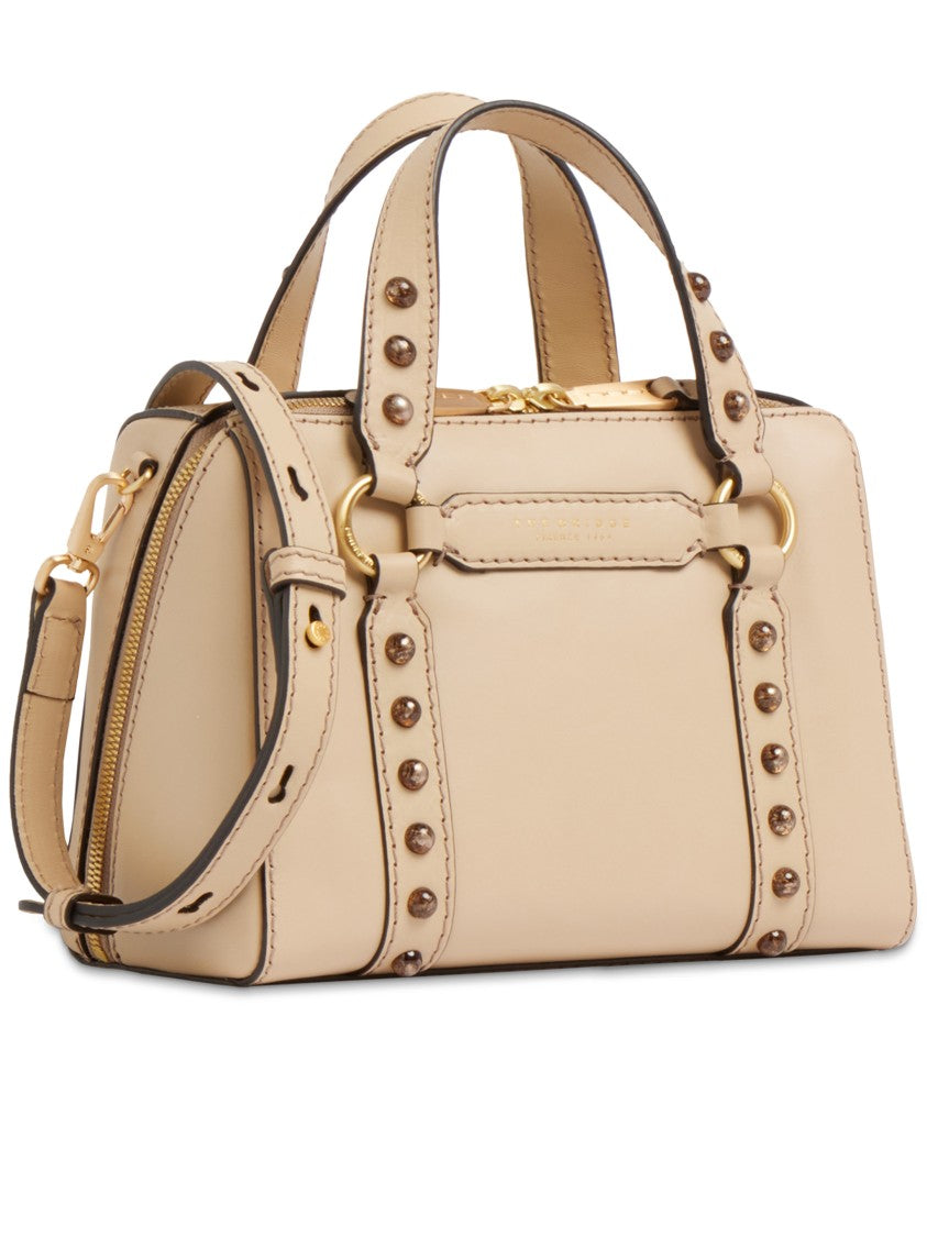 The Bridge Black Handbag W/Shoulder Structured Leather Handbag