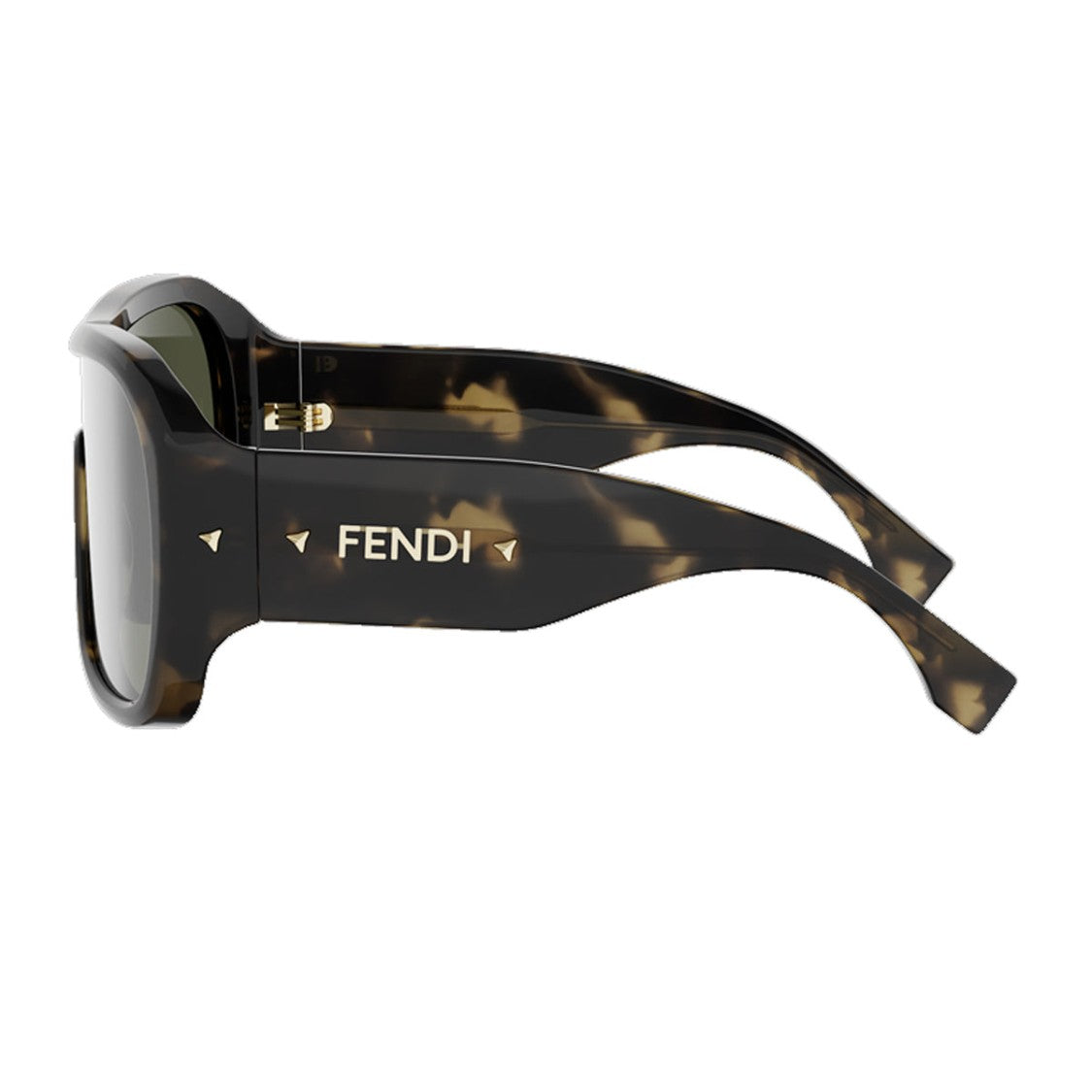 Fendi Havana Screen Oversized Acetate Sunglasses