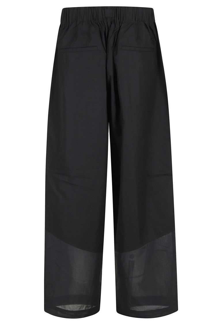 Y-3 Black Str Integrated-Pockets Adjustable-Waistband Cotton Pants