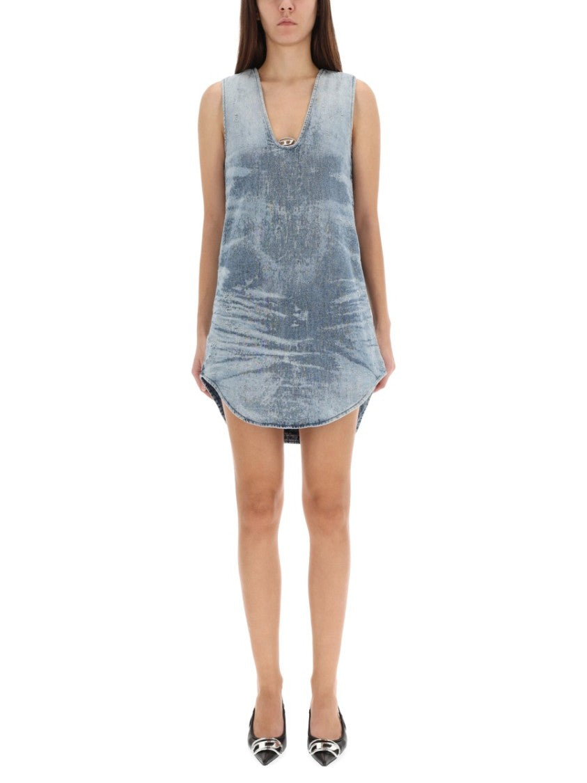 Diesel De-Laris Relaxed V-Neck Mini Dress
