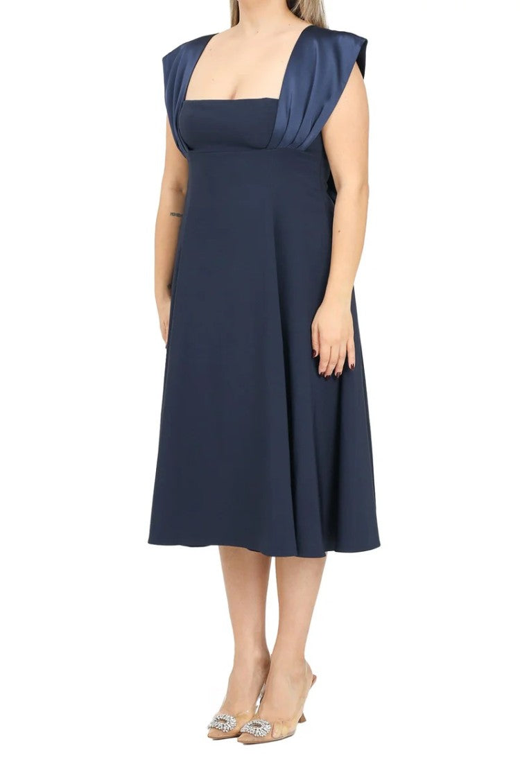 Santas* Flared Dress - Blue