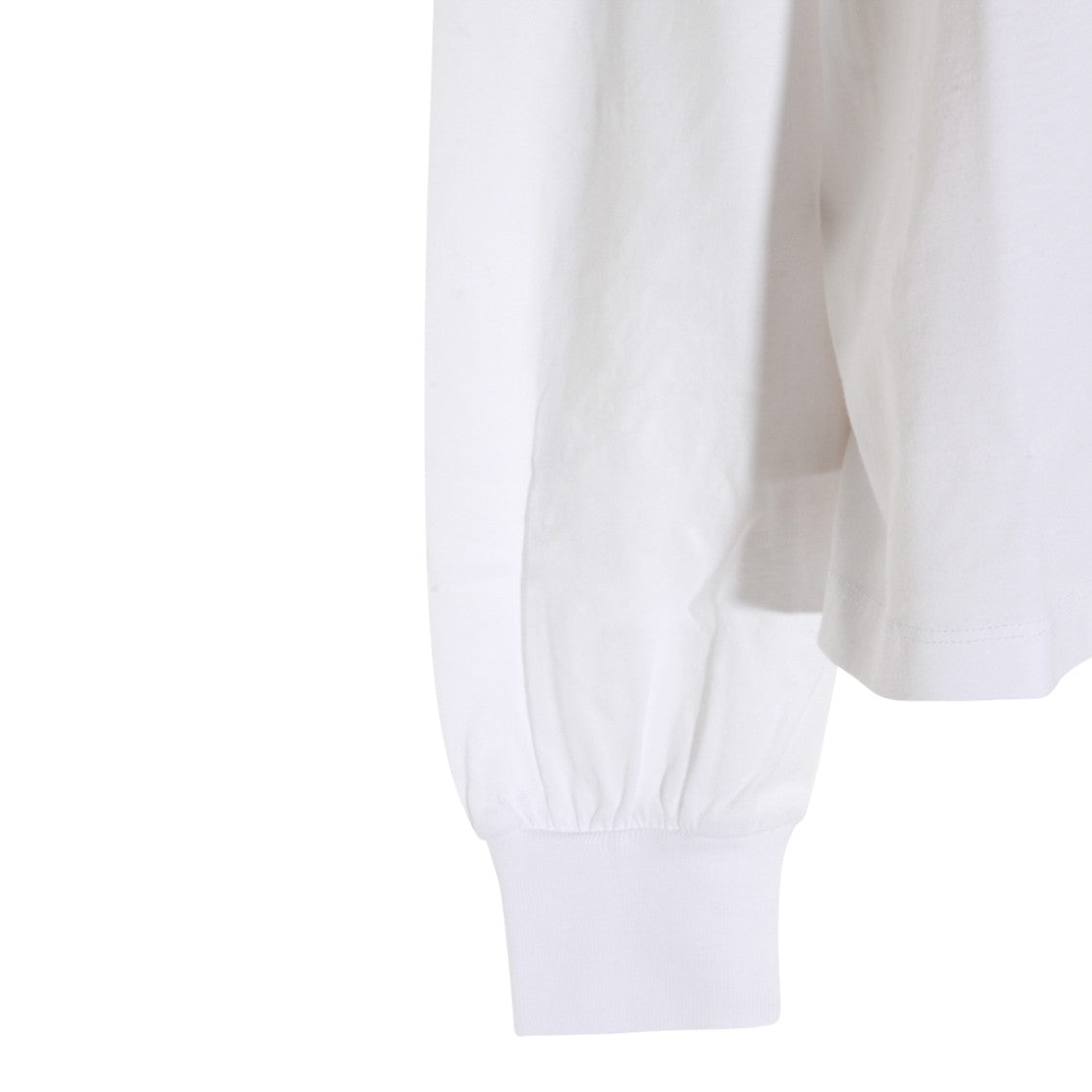 Ganni White Cotton Sweatshirt With Colorful Print Accents