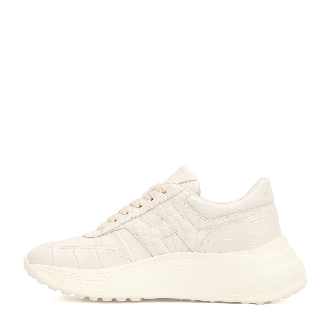 Hogan H669 Hi Fi White Coconut Leather Running Sneakers