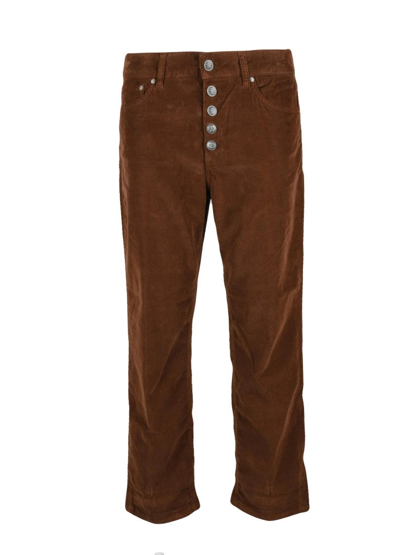 Dondup Straight-Leg Corduroy Trousers With Button-Fly Closure